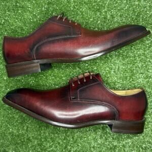 Maison Forte Kyoto Wholecut Burgundy Leather Oxfords Mens 11 New